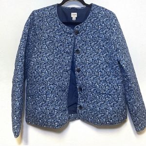 J Crew quilted floral jacket